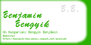 benjamin bengyik business card