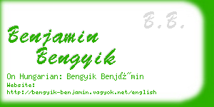 benjamin bengyik business card